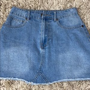 Denim mini skirt